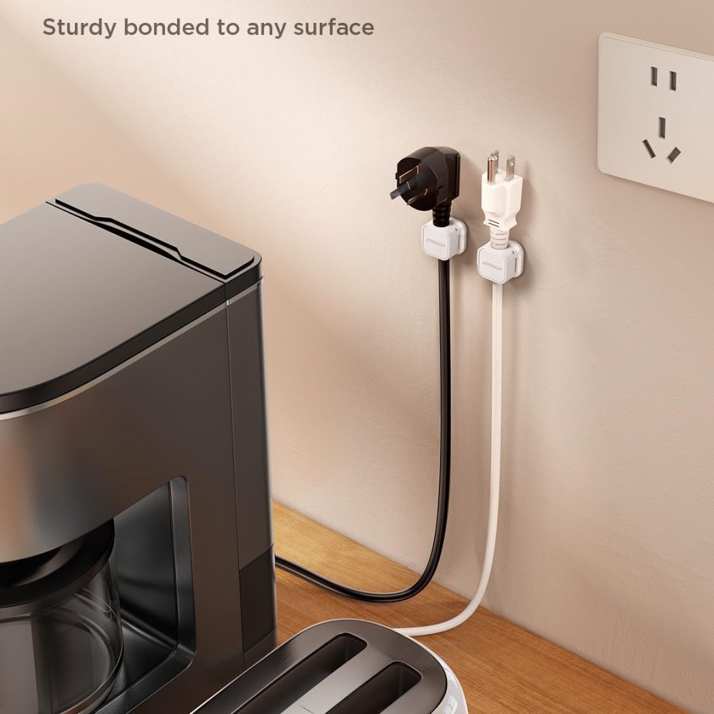 6 Pack Magnetic Cable Clips [Cable Smooth Adjustable] Cord Holder, Under Desk Cable Management, JOYROOM Adhesive Wire Holder Keeper Organizer for Home Office Desk Phone Car Wall Desktop Nightstand - Image 5