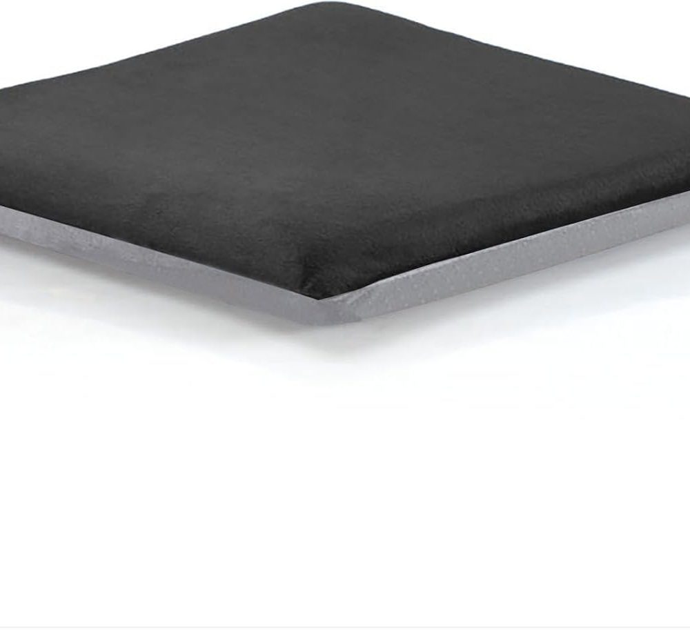 Augld Square Chair Seat Cushion Memory Foam Chair Cushion for Kitchen, Dining,Office or Car 18x18 in Black