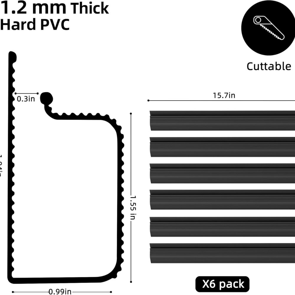 YECAYE 6X15.7in Cable Management, Cord Organizer,Easy Install Self-Adhesive Cable Organizer,Cord Management, Desk Wire Holder for Office Organization,Child and Pet Proofing, Black - Image 4